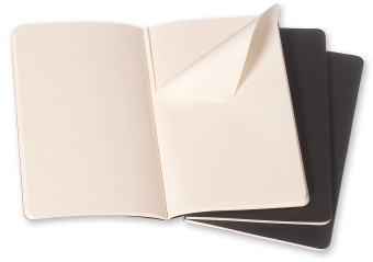Блокнот Moleskine CAHIER JOURNAL QP311 Pocket 90x140мм обложка картон 64стр. линейка черный (3шт) - купить недорого с доставкой в интернет-магазине
