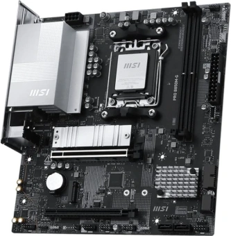 Материнская плата MSI PRO B850M-G SocketAM5 AMD B850 2xDDR5 mATX AC`97 8ch(7.1) 5Gigabit RAID+HDMI+DP - купить недорого с доставкой в интернет-магазине