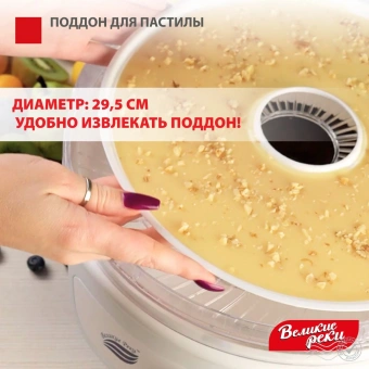 Поддон Великие Реки ВР-0505 для сушек для фруктов и овощей белый - купить недорого с доставкой в интернет-магазине