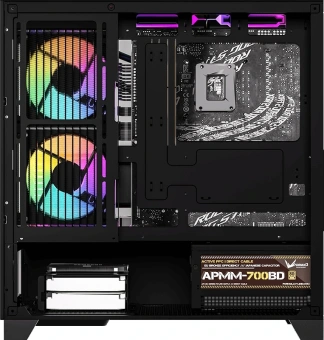 Корпус Formula Crystal Z1M Plus FR черный без БП mATX 5x120mm 2xUSB3.0 1xUSB3.1 audio bott PSU - купить недорого с доставкой в интернет-магазине