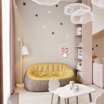 Светильник Hiper Twins H061-1 19Вт 4000K цв.св.:белый нейтральный розовый/белый - купить недорого с доставкой в интернет-магазине