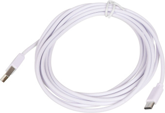 Кабель USB (m)-USB Type-C (m) 3м белый - купить недорого с доставкой в интернет-магазине