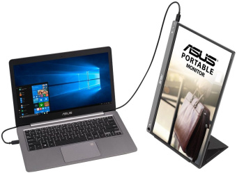 Монитор Asus 15.6" ZenScreen MB16ACE темно-серый IPS LED 16:9 матовая 220cd 178гр/178гр 1920x1080 60Hz FHD USB 0.8кг - купить недорого с доставкой в интернет-магазине