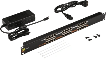 Патч-панель Lanmaster LAN-PP12-POE/A1 19" 1U 12xRJ45 кат.5E UTP - купить недорого с доставкой в интернет-магазине