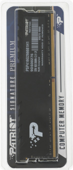 Память DDR4 16GB 2666MHz Patriot PSP416G266681H1 Signature Premium RTL PC4-21300 CL19 DIMM UDIMM 288-pin 1.2В single rank с радиатором Ret - купить недорого с доставкой в интернет-магазине