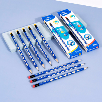 Карандаш ч/г Deli EC016-HB U-Touch HB трехгран. (12шт) - купить недорого с доставкой в интернет-магазине