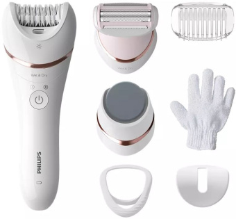 Эпилятор Philips BRE730/10 скор.:2 насад.:5 белый - купить недорого с доставкой в интернет-магазине