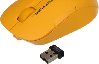 Мышь A4Tech Fstyler FG15CS Air2 желтый оптическая 1200dpi silent беспров. USB для ноутбука 3but - купить недорого с доставкой в интернет-магазине