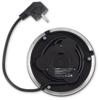 Чайник электрический Hyundai HYK-S9909 1.7л. 2200Вт серебристый матовый/черный корпус: металл - купить недорого с доставкой в интернет-магазине