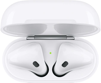 Гарнитура вкладыши Apple AirPods 2 A2032,A2031,A1602 белый беспроводные bluetooth в ушной раковине (MV7N2CH/A) - купить недорого с доставкой в интернет-магазине