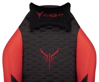 Кресло игровое Knight Neon черный/красный соты экокожа с подголов. крестов. металл - купить недорого с доставкой в интернет-магазине