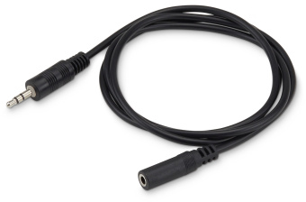 Кабель-удлинитель аудио Buro BAAC003-1 Jack 3.5 (m)/Jack 3.5 (f) 1м. черный - купить недорого с доставкой в интернет-магазине