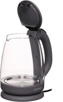 Чайник электрический Hyundai HYK-G1003 1.7л. 2200Вт серый корпус: стекло/пластик - купить недорого с доставкой в интернет-магазине