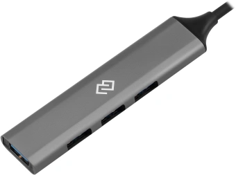 Разветвитель USB-C + USB-A Digma DHUB-4USB-AC-3.0 4порт. серебристый - купить недорого с доставкой в интернет-магазине