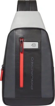 Рюкзак слинг мужской Piquadro Urban CA6540UB00/GRN серый/черный натур.кожа - купить недорого с доставкой в интернет-магазине
