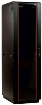 Шкаф коммутационный ЦМО (ШТК-М-42.6.6-1ААА-9005) напольный 42U 600x600мм пер.дв.стекл задн.дв.стал.лист 2 бок.пан. 650кг черный 92.3кг 180град. 2030мм - купить недорого с доставкой в интернет-магазине