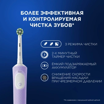 Зубная щетка электрическая Oral-B Vitality Pro 80368962 сиреневый - купить недорого с доставкой в интернет-магазине