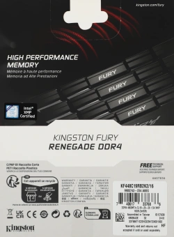 Память DDR4 2x8GB 4800MHz Kingston KF448C19RB2K2/16 Fury Renegade Black RTL Gaming PC4-38400 CL19 DIMM 288-pin 1.5В kit single rank с радиатором Ret - купить недорого с доставкой в интернет-магазине