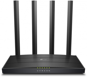 Роутер беспроводной TP-Link Archer C6U AC1200 10/100/1000BASE-TX/4G ready черный - купить недорого с доставкой в интернет-магазине