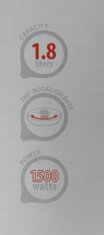 Чайник электрический Supra KES-1801S 1.8л. 1500Вт серебристый/черный корпус: металл/пластик - купить недорого с доставкой в интернет-магазине