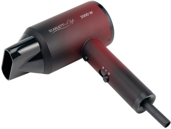 Фен Scarlett SC-HD70I38 2000Вт бордовый - купить недорого с доставкой в интернет-магазине