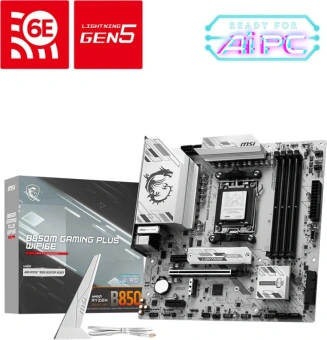 Материнская плата MSI B850M GAMING PLUS WIFI6E SocketAM5 AMD B850 4xDDR5 mATX AC`97 8ch(7.1) 2.5Gg RAID+HDMI+DP - купить недорого с доставкой в интернет-магазине
