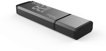 Флеш Диск Netac 128GB U351 NT03U351N-128G-30BK USB3.0 серый - купить недорого с доставкой в интернет-магазине
