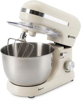 Миксер планетарный Vitek VT-PM0110 1500Вт кремовый - купить недорого с доставкой в интернет-магазине