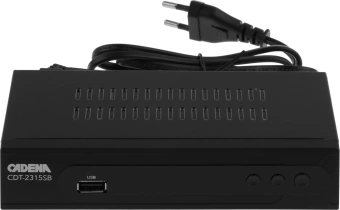 Ресивер DVB-T2 Cadena CDT-2315SB черный - купить недорого с доставкой в интернет-магазине