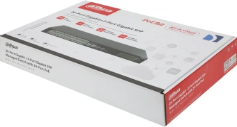 Коммутатор Dahua DH-CS4228-24GT-375 (L2) 24x1Гбит/с 2xКомбо(1000BASE-T/SFP) 2SFP 24PoE 375W управляемый - купить недорого с доставкой в интернет-магазине
