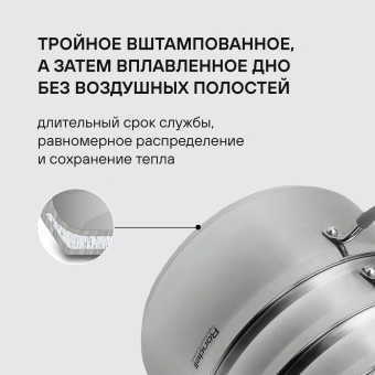 Кастрюля-пароварка Rondell RDS-1103 16.7л. d=26см (с крышкой) стальной - купить недорого с доставкой в интернет-магазине