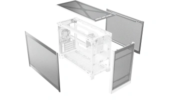 Корпус Montech TEN белый без БП mATX 9x120mm 6x140mm 2xUSB3.0 audio bott PSU - купить недорого с доставкой в интернет-магазине