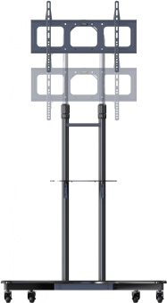 Стойка для телевизора Cactus CS-ST31 черный 37"-75" макс.81.6кг напольный мобильный - купить недорого с доставкой в интернет-магазине