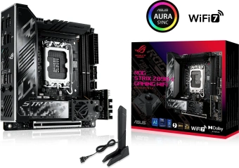 Материнская плата Asus ROG STRIX Z890-I GAMING WIFI Soc-1851 Intel Z890 2xDDR5 mini-ITX AC`97 8ch(7.1) 2.5Gg RAID+HDMI - купить недорого с доставкой в интернет-магазине