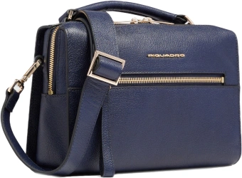 Сумка женская Piquadro Patricia BD6954W140/BLU темно-синяя натур.кожа - купить недорого с доставкой в интернет-магазине