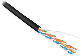 Кабель информационный Hyperline UUTP4-C5E-S24-IN-LSZH-BK-305 кат.5E UTP 4 пары 24AWG LSZH внутренний 305м черный - купить недорого с доставкой в интернет-магазине