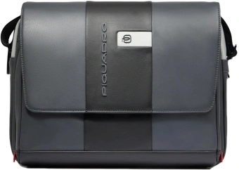 Сумка-мессенджер Piquadro Urban CA6802UB00/GRN с отделением для ноутбука 14" серая/черная натур.кожа - купить недорого с доставкой в интернет-магазине