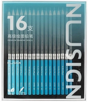 Карандаш ч/г Deli NS732 Nusign 2H*1, HB*2, 2B*3, 4B*3, 6B*2, 8B*2, 10B*1, 12B*1, 14B*1 коробка (16шт) 16 карандашей - купить недорого с доставкой в интернет-магазине