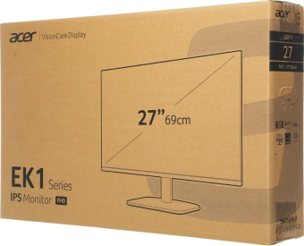 Монитор Acer 27" EK271P6bi черный IPS LED 1ms 16:9 HDMI матовая 250cd 178гр/178гр 1920x1080 144Hz FreeSync VGA FHD 3.42кг - купить недорого с доставкой в интернет-магазине