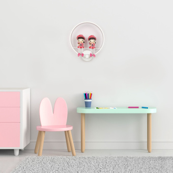 Светильник Hiper Twins H061-1 19Вт 4000K цв.св.:белый нейтральный розовый/белый - купить недорого с доставкой в интернет-магазине