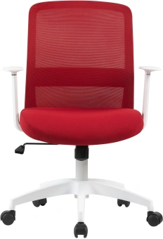 Кресло Cactus CS-WMC333-RD темно-красный сиденье темно-красный сетка/ткань низк.спин. крестов. пластик пластик белый - купить недорого с доставкой в интернет-магазине