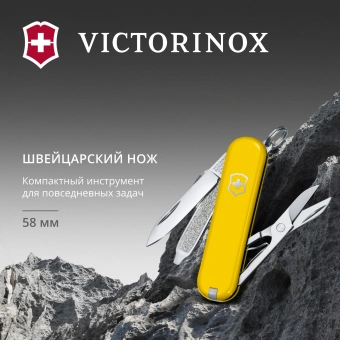 Нож перочинный Victorinox Classic SD Sunny Side (0.6223.8G) 58мм 7функц. подар.коробка - купить недорого с доставкой в интернет-магазине