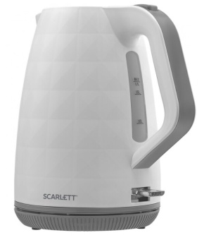 Чайник электрический Scarlett SC-EK18P49 1.7л. 2200Вт белый/серый корпус: пластик - купить недорого с доставкой в интернет-магазине