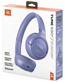 Гарнитура накладные JBL Tune 530BT фиолетовый беспроводные bluetooth оголовье (JBLT530BTLAVEU) - купить недорого с доставкой в интернет-магазине