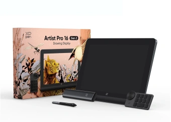 Графический планшет-монитор XPPen Artist Pro 16 USB Type-C/USB/HDMI черный - купить недорого с доставкой в интернет-магазине