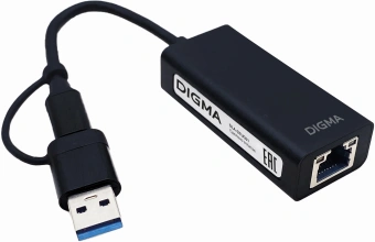 Сетевой адаптер 2.5G Ethernet Digma DLA-GTUC01 USB 3.0 - купить недорого с доставкой в интернет-магазине