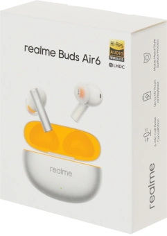 Гарнитура внутриканальные Realme Buds Air 6 серебристый беспроводные bluetooth в ушной раковине (631209000121) - купить недорого с доставкой в интернет-магазине