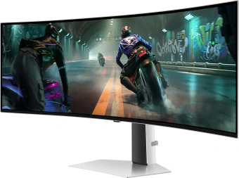 Монитор Samsung 49" Odyssey OLED G9 S49DG910SIXCI серебристый OLED LED 32:9 HDMI полуматовая HAS 250cd 178гр/178гр 5120x1440 144Hz FreeSync Premium Pro DP USB 12.9кг - купить недорого с доставкой в интернет-магазине