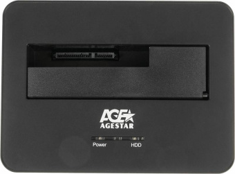 Док-станция для HDD AgeStar 3UBT7 SATA III USB3.0 пластик/алюминий черный 1 - купить недорого с доставкой в интернет-магазине
