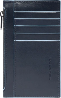 Чехол для кредитных карт Piquadro Blue Square PP6561B2R/BLU2 темно-синий натур.кожа - купить недорого с доставкой в интернет-магазине
